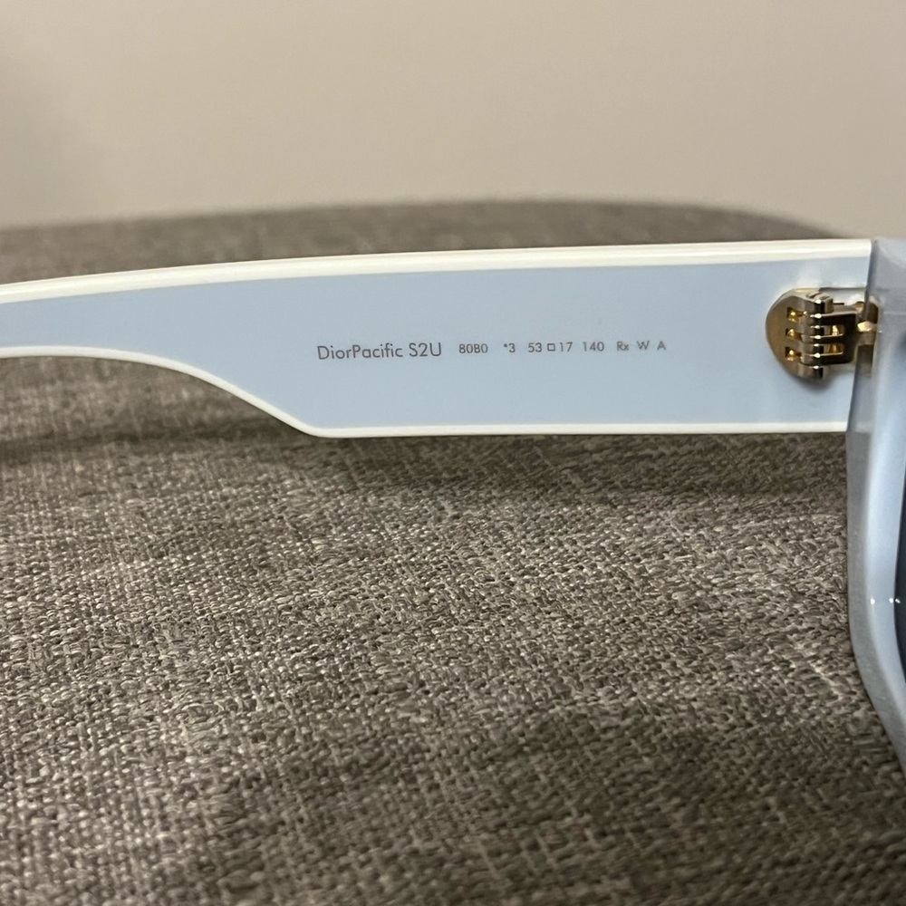 Dior White Sunglasses with Black Lenses - Picture 4 of 5